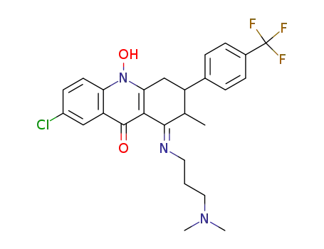 7-Chloro-1-[(E)-3-dimethylamino-propylimino]-10-hydroxy-2-methyl-3-(4-trifluoromethyl-phenyl)-1,3,4,10-tetrahydro-2H-acridin-9-one