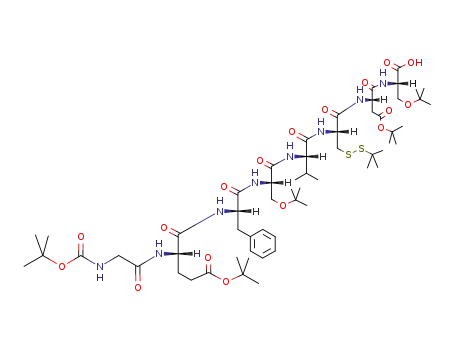 Boc-Gly-Glu(OBu<sup>t</sup>)-Phe-Ser(Bu<sup>t</sup>)-Val-Cys(SBu<sup>t</sup>)-Asp(OBu<sup>t</sup>)-Ser(Bu<sup>t</sup>)-OH