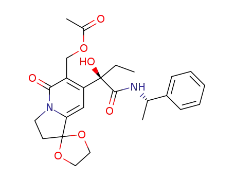 <7-<(1R)-1-<(1S)-1-phenylethyl>carbamoyl-1-hydroxypropyl>-1,1-(ethylenedioxy)-5-oxo-1,2,3,5-tetrahydroindolizin-6-yl>methyl acetate
