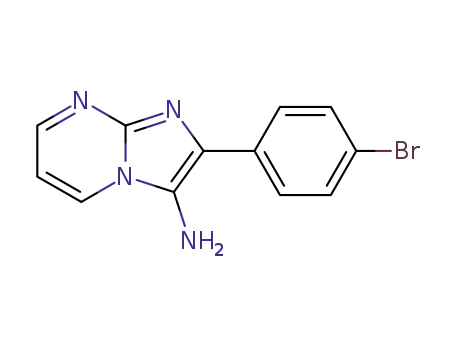 Molecular Structure of 134044-61-4 (Imidazo[1,2-a]pyrimidin-3-amine, 2-(4-bromophenyl)-)