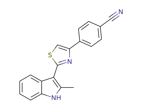 4-[2-(2-methyl-1H-indol-3-yl)thiazol-4-yl]benzonitrile