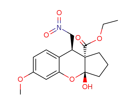 (3aS,9R,9aS)-ethyl 3a-hydroxy-6-methoxy-9-(nitromethyl)-1,2,3,3a,9,9a-hexahydrocyclopenta[b]chromene-9acarboxylate