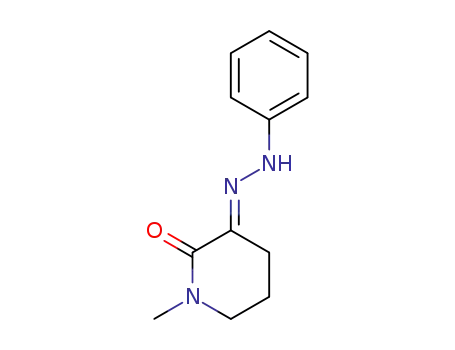 Molecular Structure of 37463-96-0 (2,3-Piperidinedione, 1-methyl-, 3-(phenylhydrazone))