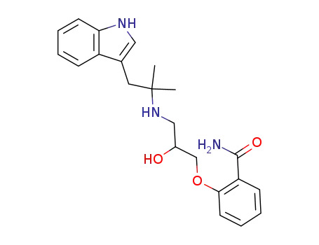2-[2-hydroxy-3-[[2-(3-indolyl)-1,1-dimethylethyl]amino]propoxy]benzamide