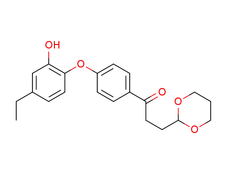 3-(1,3-dioxan-2-yl)-1-[4-(4-ethyl-2-hydroxyphenoxy)phenyl]propan-1-one