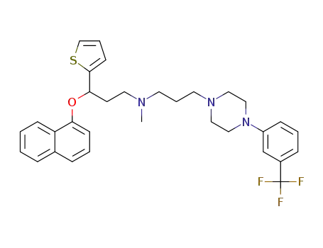 N-[4-(3-trifluoromethylphenylpiperazinyl)propyl]-N-methyl-3-(1-naphthyloxy)-3-(2-thienyl)propylamine