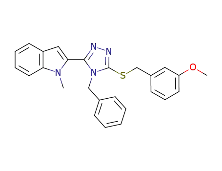 2-{4-benzyl-5-[(3-methoxybenzyl)thio]-4H-1,2,4-triazole-3-yl}-1-methyl-1H-indole