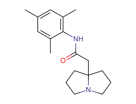 Molecular Structure of 88069-69-6 (1H-Pyrrolizine-7a(5H)-acetamide, tetrahydro-N-(2,4,6-trimethylphenyl)-)