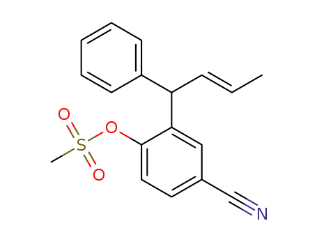 4-cyano-2-(1-phenylbut-2-en-1-yl)phenyl methanesulfonate