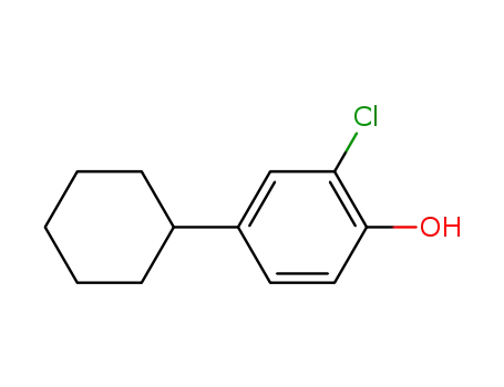 Molecular Structure of 3964-61-2 (2-Chloro-4-cyclohexylphenol)