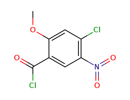 Molecular Structure of 90763-47-6 (Benzoyl chloride, 4-chloro-2-methoxy-5-nitro-)