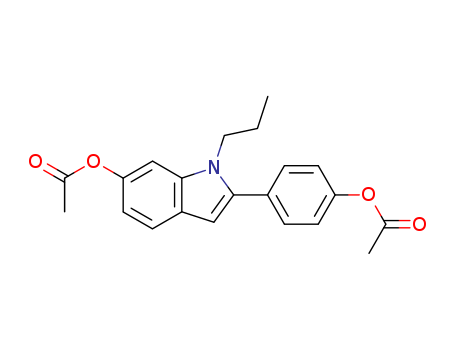 1H-Indol-6-ol, 2-[4-(acetyloxy)phenyl]-1-propyl-, acetate (ester)