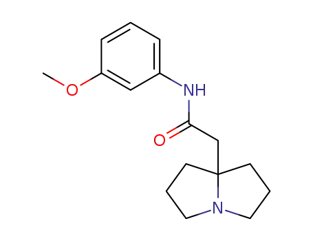 Molecular Structure of 88069-62-9 (1H-Pyrrolizine-7a(5H)-acetamide, tetrahydro-N-(3-methoxyphenyl)-)