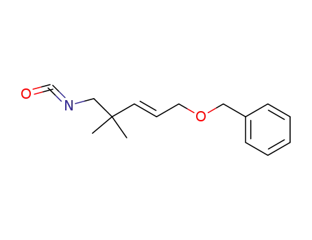 Benzene, [[(5-isocyanato-4,4-dimethyl-2-pentenyl)oxy]methyl]-, (E)-