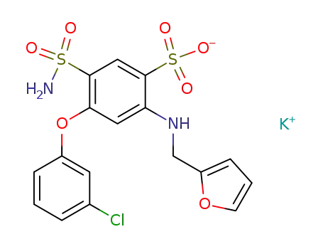 potassium salt of N-(2-furylmethyl)-4-(3-chlorophenoxy)-5-sulfamoyl-orthanilic acid