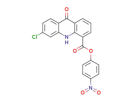 Molecular Structure of 86632-08-8 (4-Acridinecarboxylic acid, 6-chloro-9,10-dihydro-9-oxo-, 4-nitrophenyl
ester)