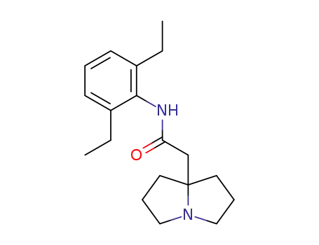 Molecular Structure of 88069-54-9 (1H-Pyrrolizine-7a(5H)-acetamide, N-(2,6-diethylphenyl)tetrahydro-)