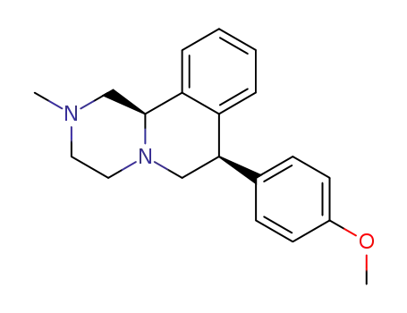 2H-Pyrazino[2,1-a]isoquinoline,
1,3,4,6,7,11b-hexahydro-7-(4-methoxyphenyl)-2-methyl-, trans-