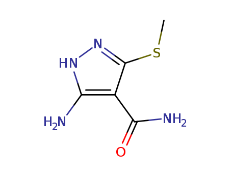 3-Amino-5-(methylthio)-1H-pyrazole-4-carboxamide
