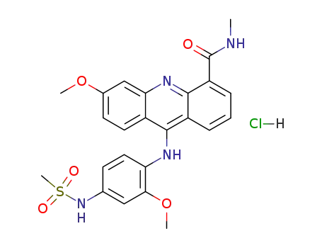 9-(4-Methanesulfonylamino-2-methoxy-phenylamino)-6-methoxy-acridine-4-carboxylic acid methylamide; hydrochloride