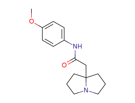 Molecular Structure of 88069-63-0 (1H-Pyrrolizine-7a(5H)-acetamide, tetrahydro-N-(4-methoxyphenyl)-)