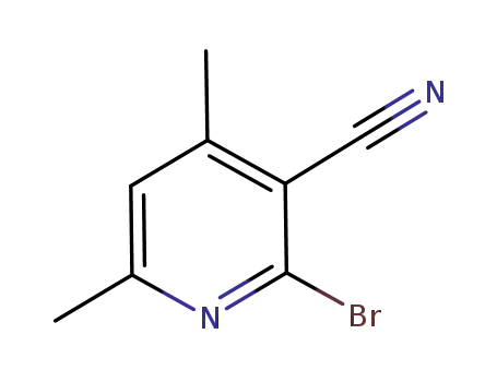 Molecular Structure of 610279-99-7 (2-Bromo-4,6-dimethyl-nicotinonitrile)