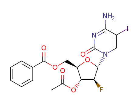1-(3-O-acetyl-5-O-benzoyl-2-deoxy-2-fluoro-α-D-arabinofuranosyl)-5-iodocytosine