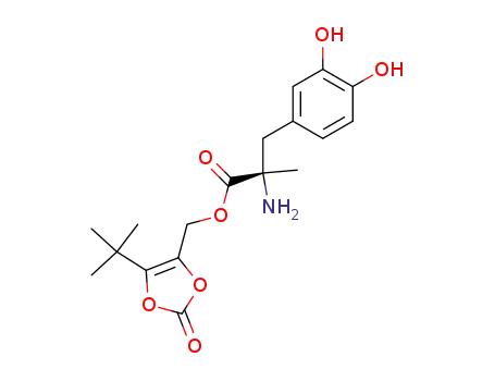 Molecular Structure of 86016-62-8 ((5-tert-butyl-2-oxo-1,3-dioxol-4-yl)methyl (S)-3-hydroxy-α-methyltyrosinate)