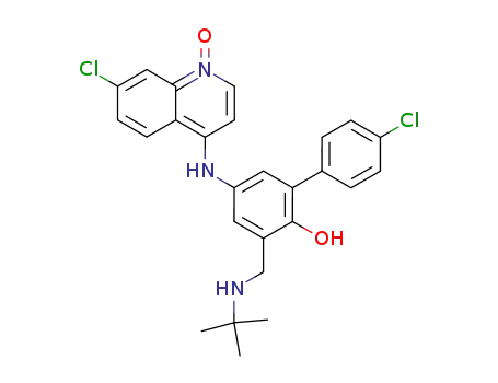3-(tert-Butylamino-methyl)-4'-chloro-5-(7-chloro-1-oxy-quinolin-4-ylamino)-biphenyl-2-ol