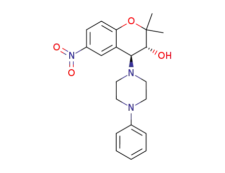 (3R,4S)-2,2-Dimethyl-6-nitro-4-(4-phenyl-piperazin-1-yl)-chroman-3-ol