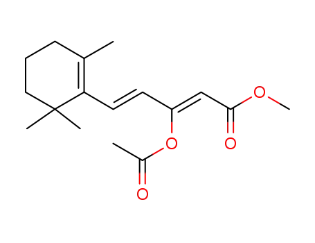 2,4-Pentadienoic acid,
3-(acetyloxy)-5-(2,6,6-trimethyl-1-cyclohexen-1-yl)-, methyl ester, (Z,E)-