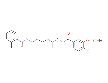 Benzamide,
N-[5-[[2-(3,4-dihydroxyphenyl)-2-hydroxyethyl]amino]hexyl]-2-methyl-,
monohydrochloride