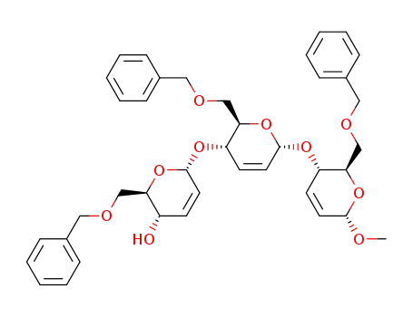 methyl 4-O-[4'-O-(6-O-benzyl-2,3-dideoxy-α-D-erythrohex-2-enopyranosyl)-6'-O-benzyl-2',3'-dideoxy-α-D-erythro-hex-2'-enopyranosyl]-2,3-dideoxy-α-D-erythro-hex-2-enopyranoside