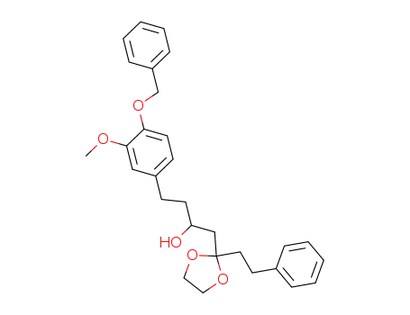 4-(4-Benzyloxy-3-methoxy-phenyl)-1-(2-phenethyl-[1,3]dioxolan-2-yl)-butan-2-ol