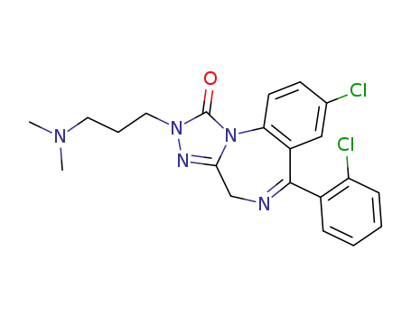 8-chloro-6-(2-chloro-phenyl)-2-(3-dimethylamino-propyl)-2,4-dihydro-benzo[<i>f</i>][1,2,4]triazolo[4,3-<i>a</i>][1,4]diazepin-1-one
