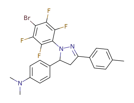 1-(2,3,5,6-tetrafluoro-4-bromophenyl)-3-(4-methylphenyl)-5-(4-(dimethylamino)phenyl)-2-(4,5-dihydropyrazoline)
