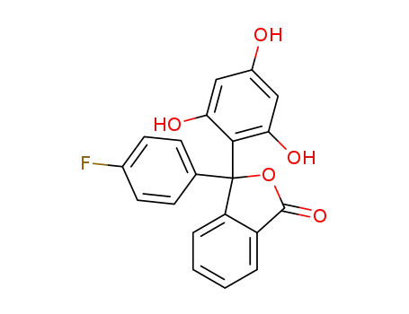 Molecular Structure of 1401216-84-9 (3-(2,4,6-trihydroxyphenyl)-3-(4-fluorophenyl)phthalide)