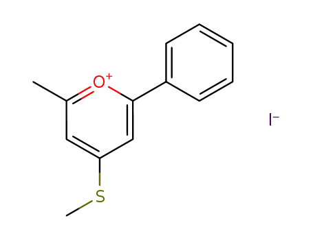 Molecular Structure of 99809-47-9 (2-methyl-4-methylsulfanyl-6-phenyl-pyrylium; iodide)