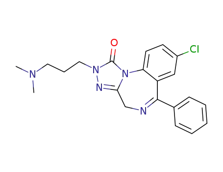 8-chloro-2-(3-dimethylamino-propyl)-6-phenyl-2,4-dihydro-benzo[<i>f</i>][1,2,4]triazolo[4,3-<i>a</i>][1,4]diazepin-1-one