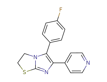 Molecular Structure of 72873-75-7 (5-(4-fluorophenyl)-6-(pyridin-4-yl)-2,3-dihydroimidazo[2,1-b][1,3]thiazole)