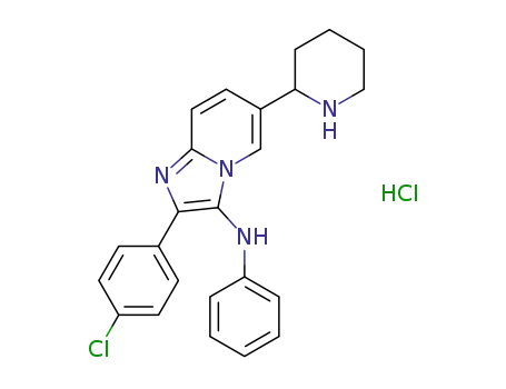 (±)-2-(4-chlorophenyl)-N-phenyl-6-(piperidin-2-yl)imidazo[1,2-a]pyridin-3-amine hydrochloride