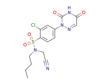 N-Butyl-2-chloro-N-cyanomethyl-4-(3,5-dioxo-4,5-dihydro-3H-[1,2,4]triazin-2-yl)-benzenesulfonamide