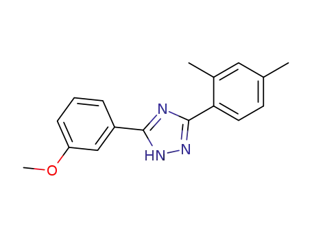 Molecular Structure of 85303-91-9 (5-(3-Methoxyphenyl)-3-(2,4-xylyl)-1H-1,2,4-triazole)