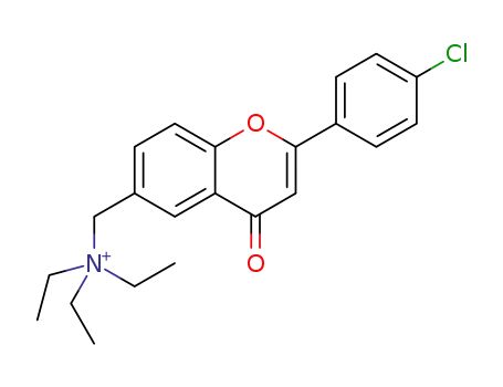 Molecular Structure of 1343513-13-2 (N-((2-(4-chlorophenyl)-4-oxo-4H-chromen-6-yl)methyl)-N,N-diethylethanaminium)