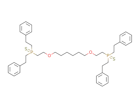 Molecular Structure of 1411984-82-1 (2-(6-[2-(diphenethylphosphorothioyl)ethoxy]hexyloxy)ethyl(diphenethyl)phosphine sulfide)
