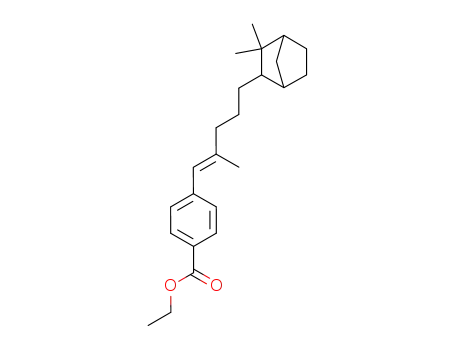 Molecular Structure of 97846-01-0 ((E)-Ethyl <5-(2,2-dimethyl-3-norbornyl)-2-methyl-1-pentenyl>benzoate)