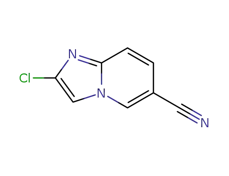 Molecular Structure of 1019020-03-1 (2-chloroimidazo[1,2-a]pyridine-6-carbonitrile)