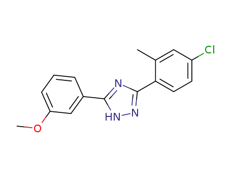 Molecular Structure of 75318-76-2 (3-(4-Chloro-2-methylphenyl)-5-(3-methoxyphenyl)-1H-1,2,4-triazole)