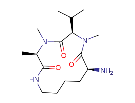 (3R,6R,9R)-9-amino-3,4,7-trimethyl-6-(1-methylethyl)-1,4,7-triazacyclotridecane-2,5,8-trione