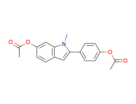 1H-Indol-6-ol, 2-[4-(acetyloxy)phenyl]-1-methyl-, acetate (ester)